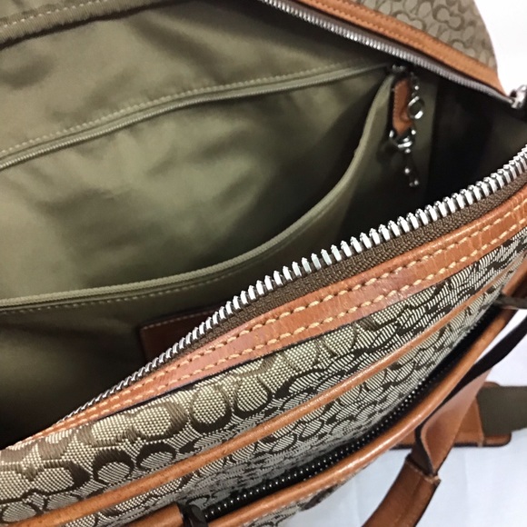 Coach Signature Hudson Commuter Bag Laptop Business Briefcase - Picture 8 of 14